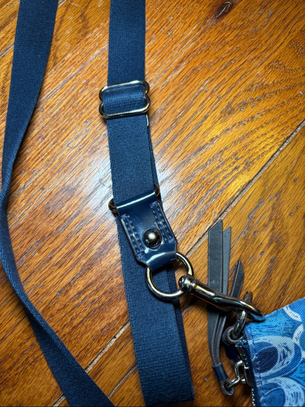 Coach Blue Graffiti Op Art Canvas Crossbody Shoulder Bag Adjustable Strap - Picture 5 of 8